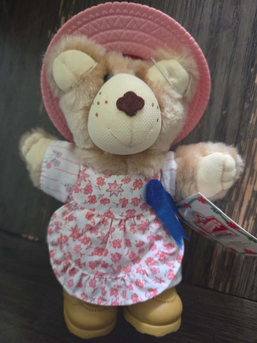 Wendy's Furskins Hattie Bear Plush Toy 1986 Happy Holidays